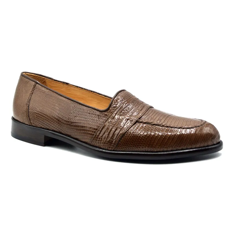 14-202-CGN ROSSI Teju Lizard Penny Loafer, Cognac