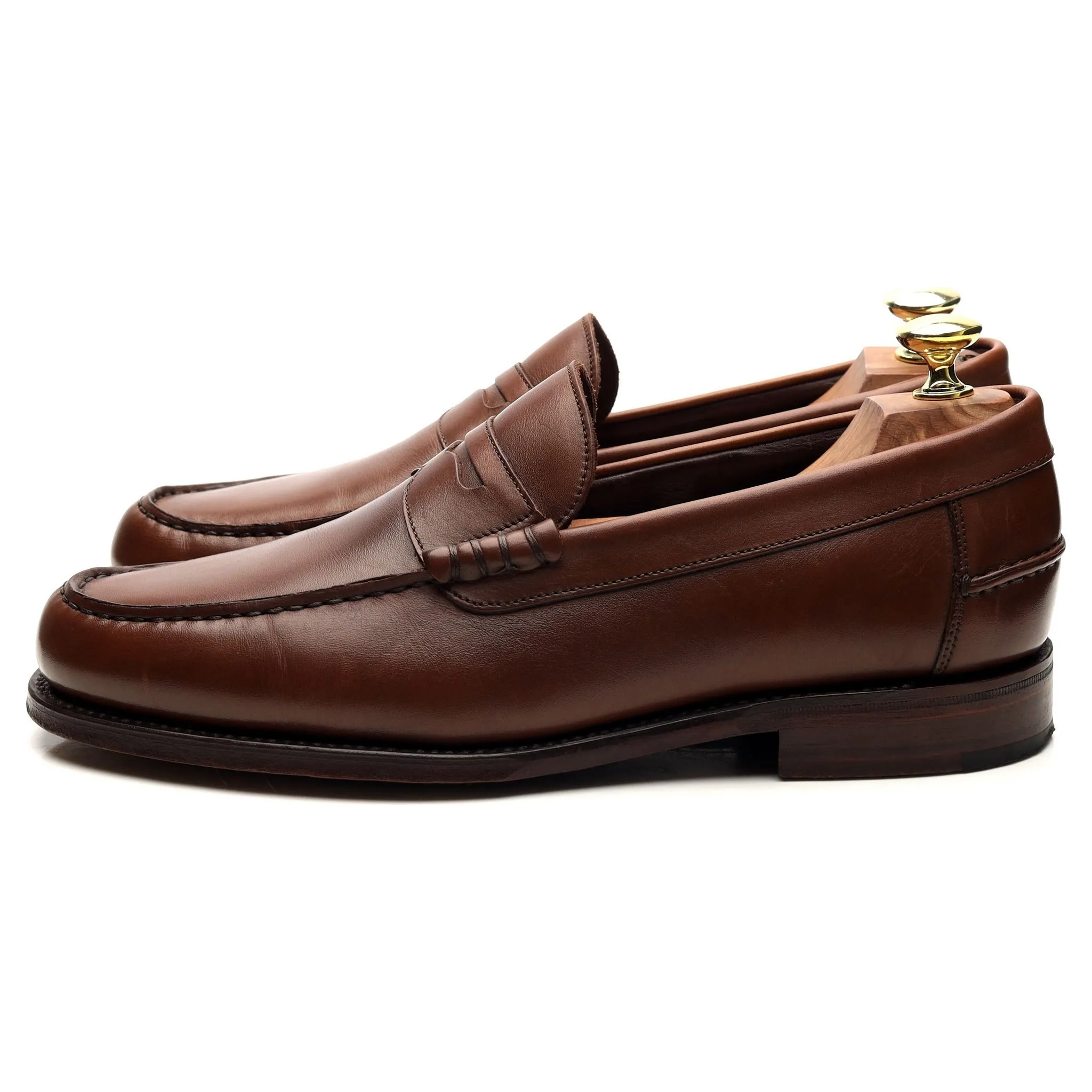 1880 'Hackney' Brown Leather Loafers UK 7 F