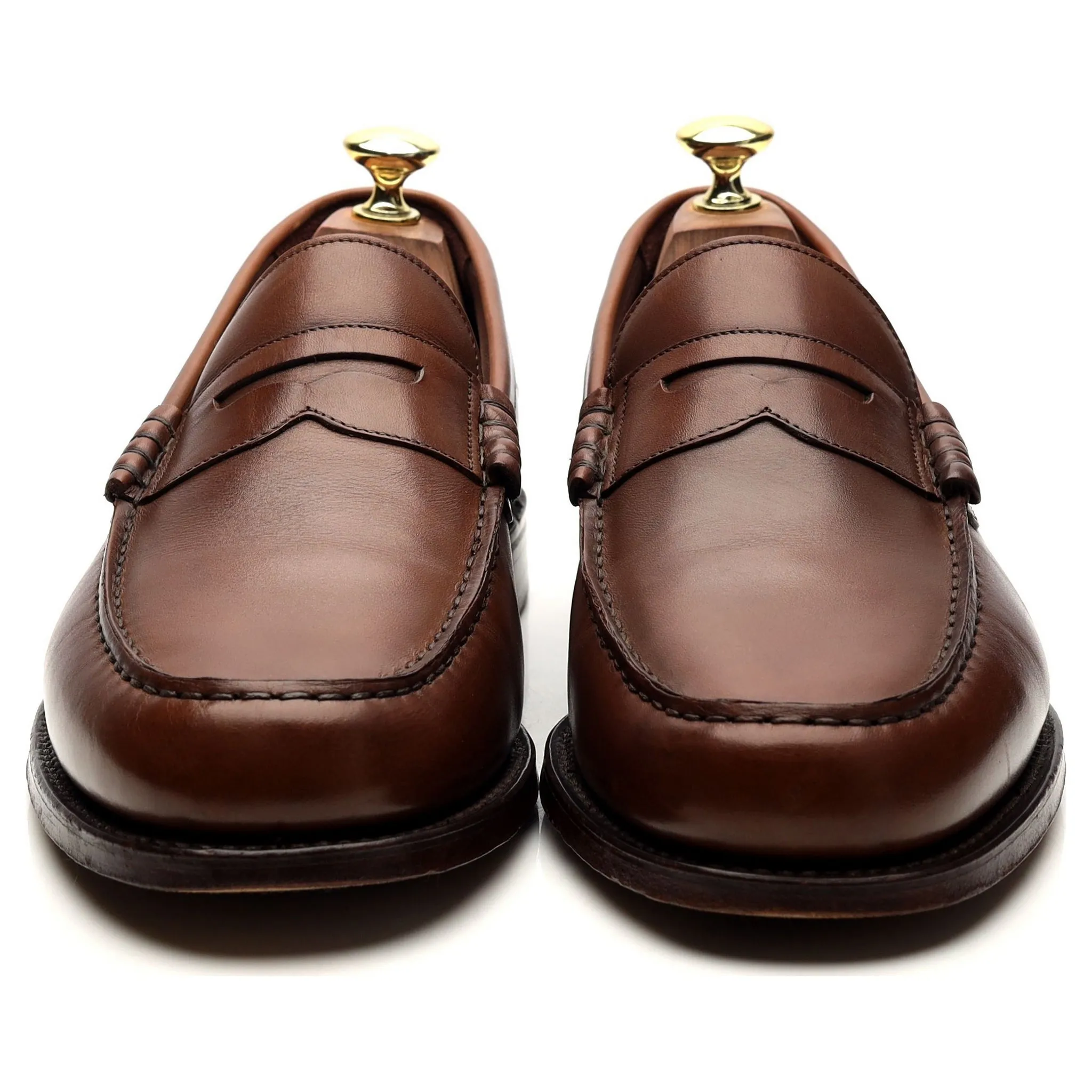 1880 'Hackney' Brown Leather Loafers UK 7 F