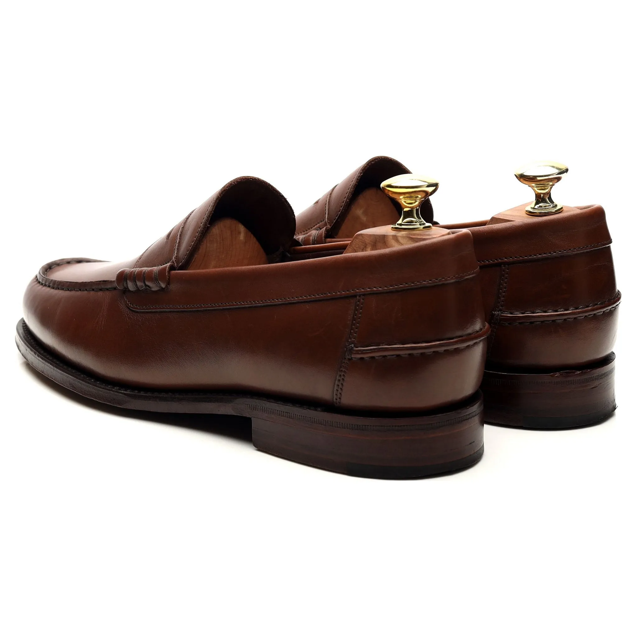 1880 'Hackney' Brown Leather Loafers UK 7 F