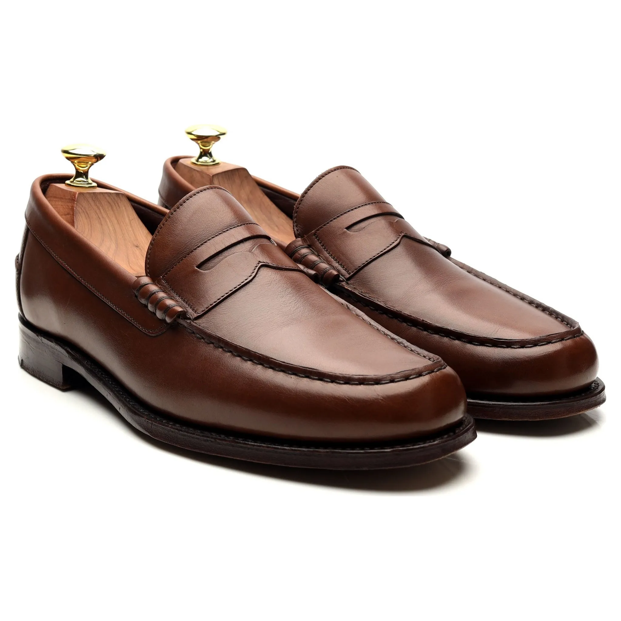 1880 'Hackney' Brown Leather Loafers UK 7 F