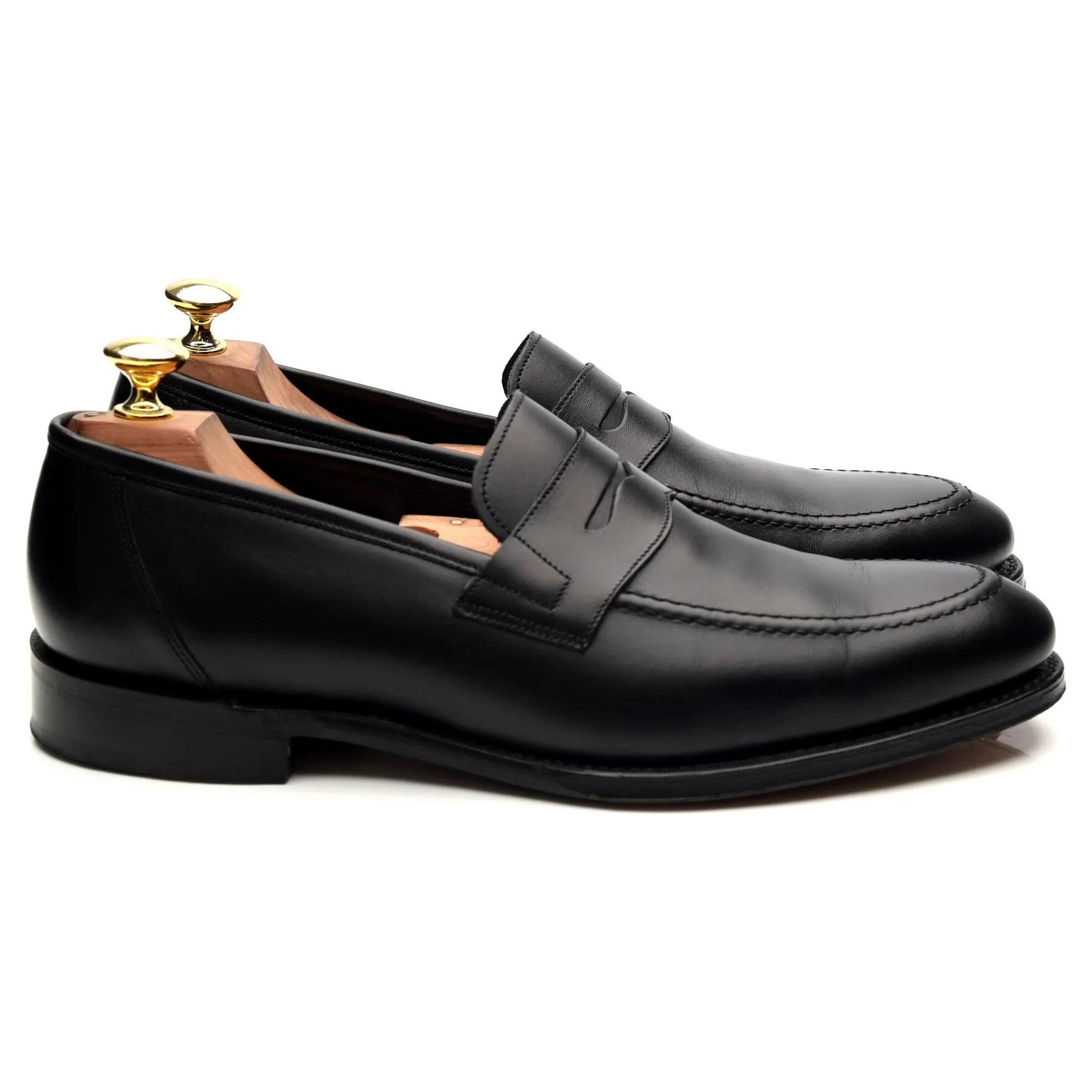 1880 Legacy 'Anson' Black Leather Loafers UK 7.5 F