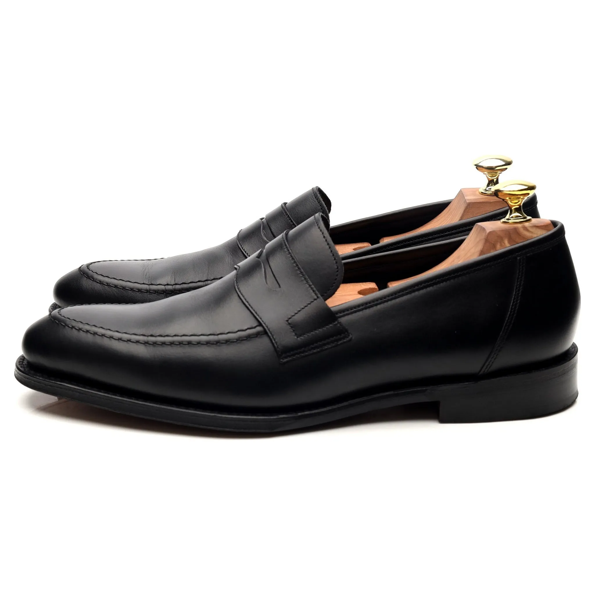 1880 Legacy 'Anson' Black Leather Loafers UK 7.5 F