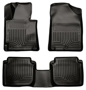 2011-2013 Hyundai Elantra Front & 2nd Seat Floor Liners - Black