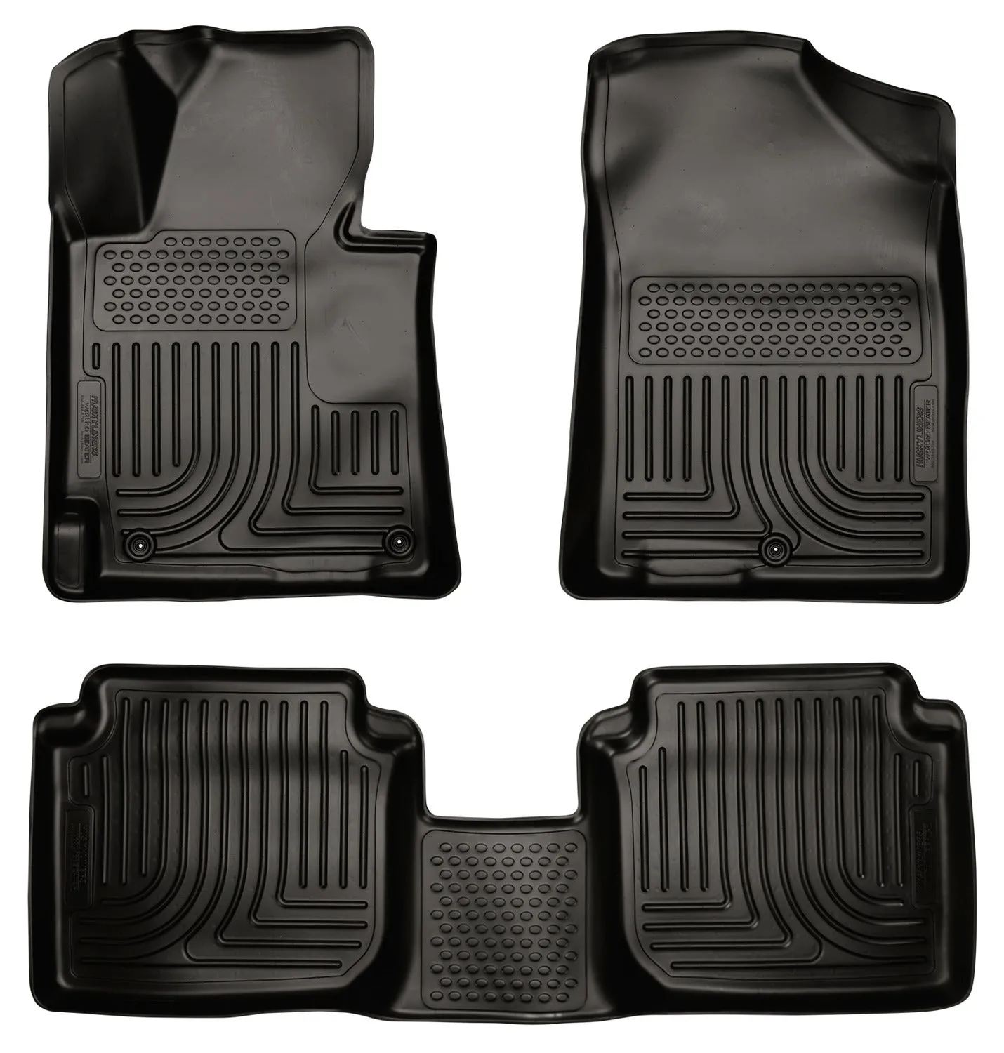 2011-2013 Hyundai Elantra Front & 2nd Seat Floor Liners - Black