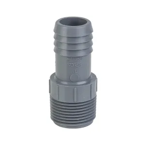 2025 Eight.3 1 Bag Npt Thread - 1 Barb Fitting - Smoke Gray