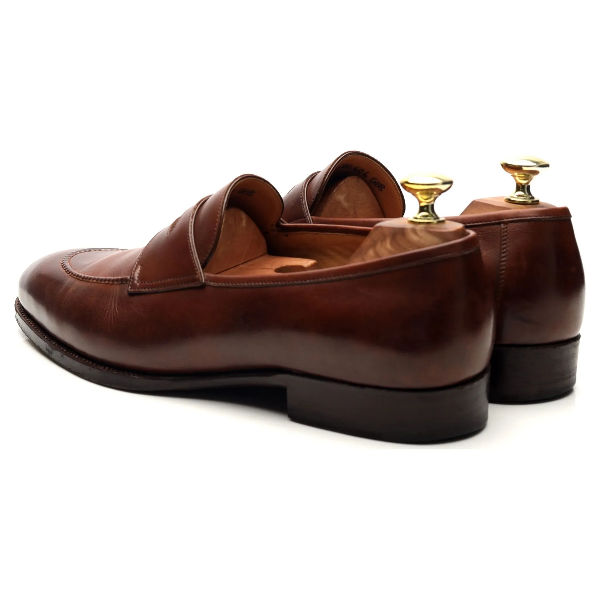 '539' Brown Leather Loafers UK 7.5 F