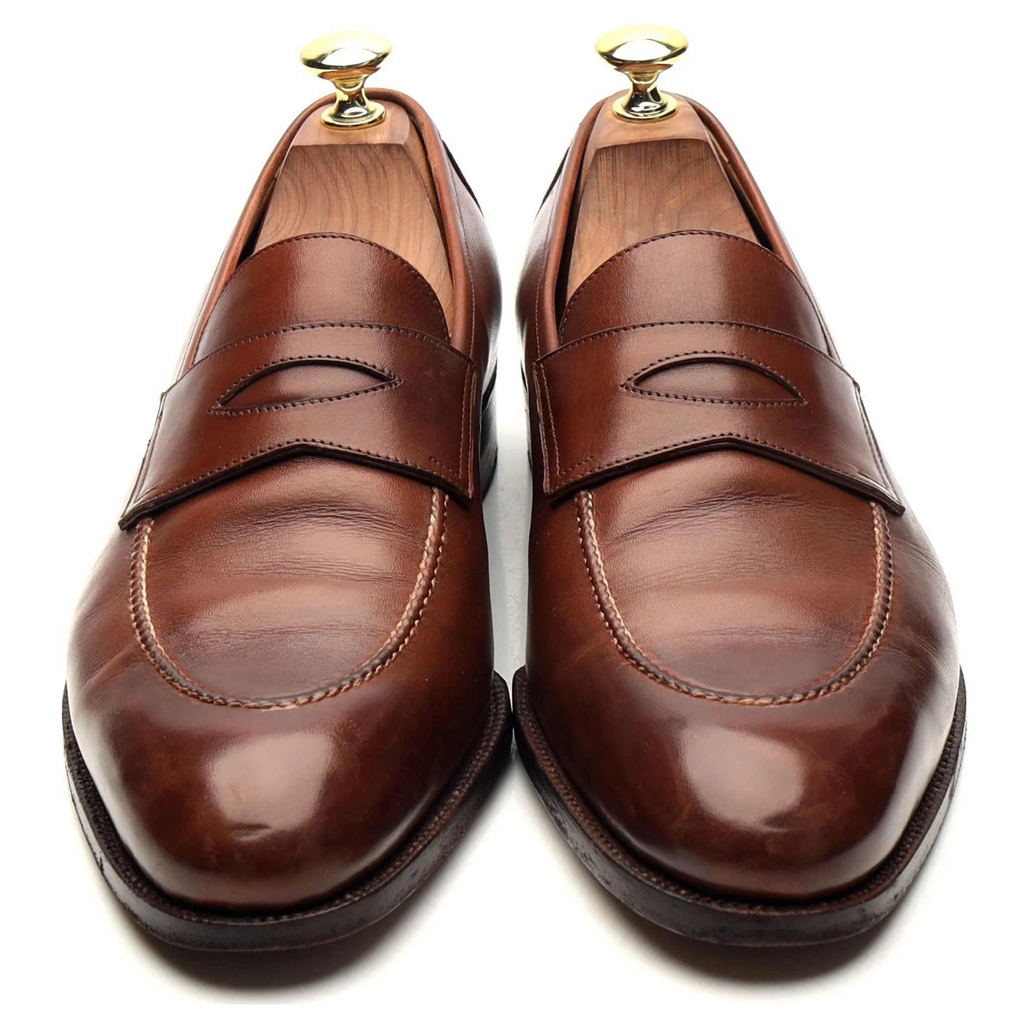 '539' Brown Leather Loafers UK 7.5 F