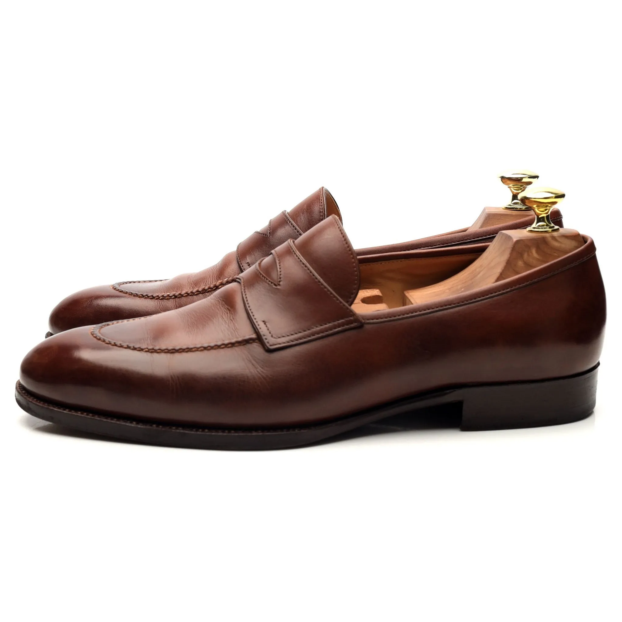 '539' Brown Leather Loafers UK 7.5 F