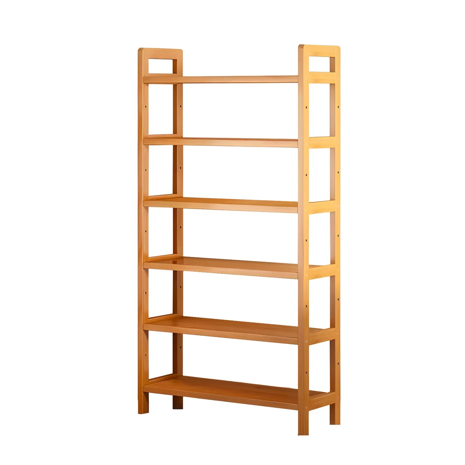 6-Tier Bamboo Bookshelf Storage Rack-90CM