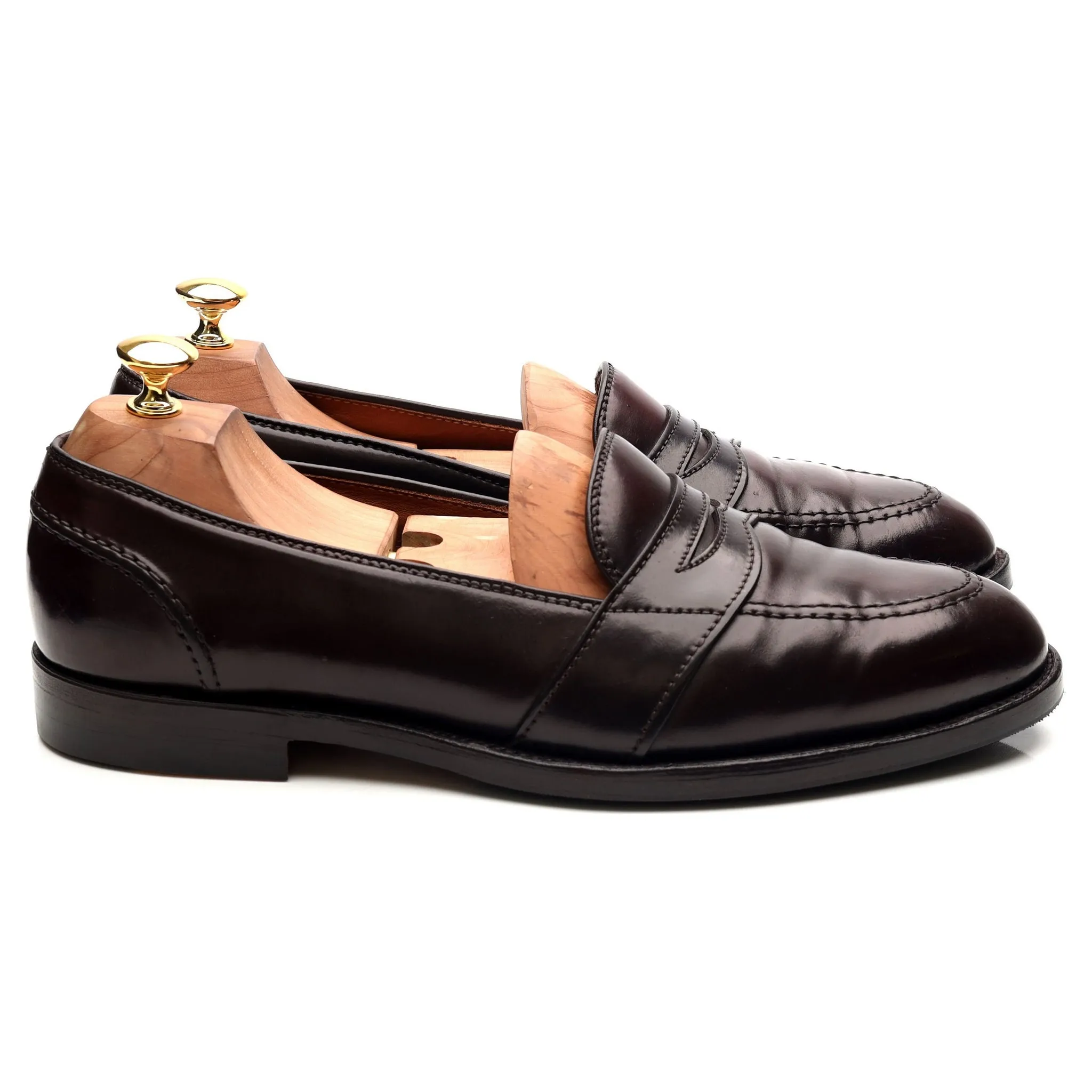 '684' Burgundy Cordovan Leather Loafers UK 10 US 10.5