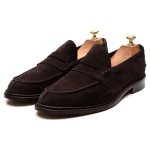 'Adam' Dark Brown Suede Loafers UK 9