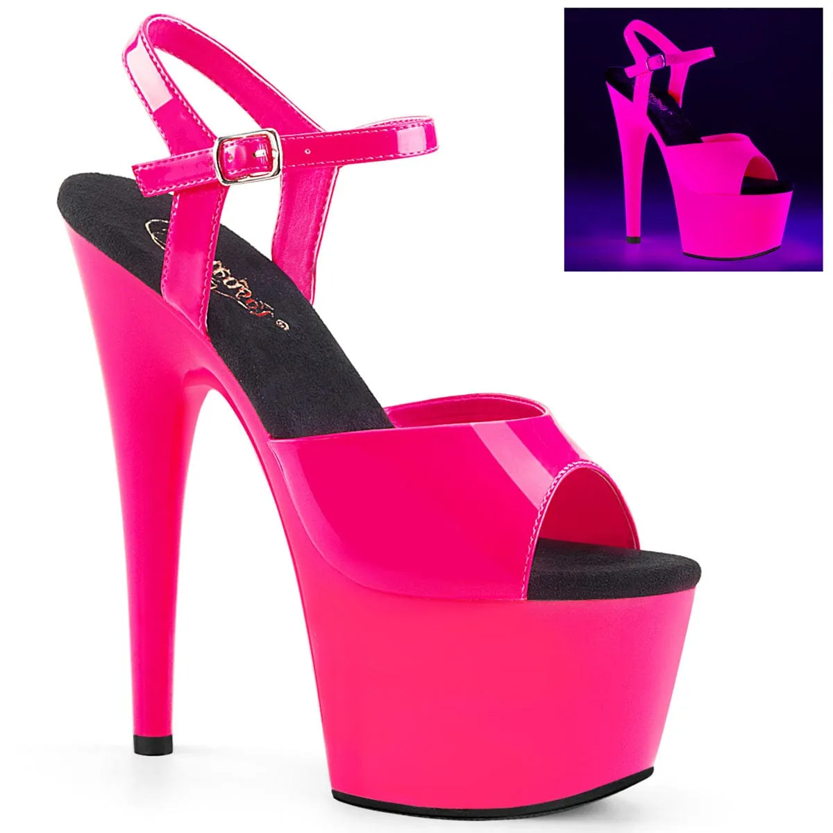 ADORE-709UV Neon Hot Pink Patent/Neon Hot Pink