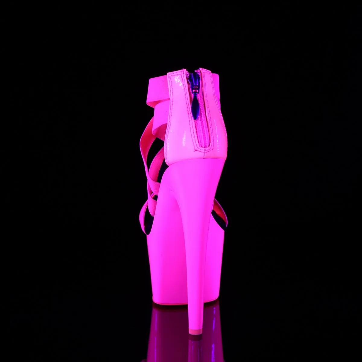 ADORE-769UV Neon Hot Pink Elastic Band-Patent/Neon Hot Pink