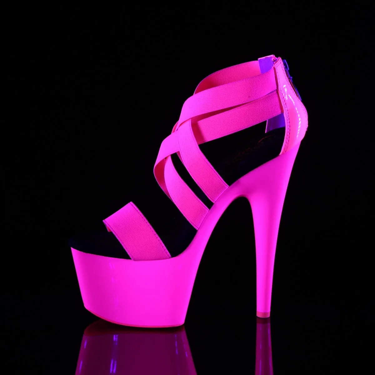 ADORE-769UV Neon Hot Pink Elastic Band-Patent/Neon Hot Pink