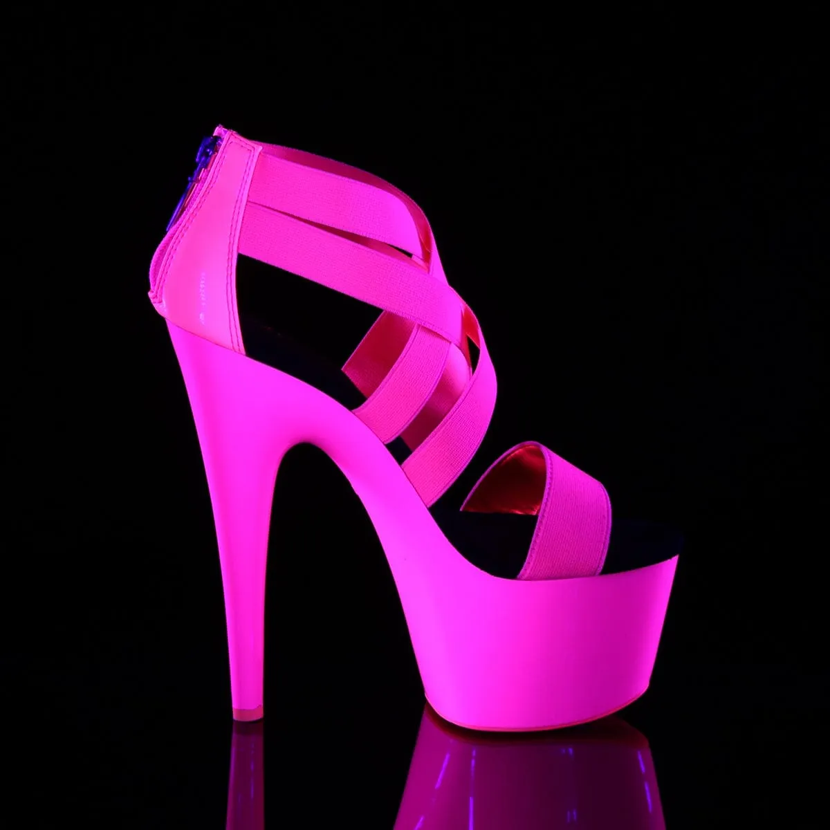 ADORE-769UV Neon Hot Pink Elastic Band-Patent/Neon Hot Pink