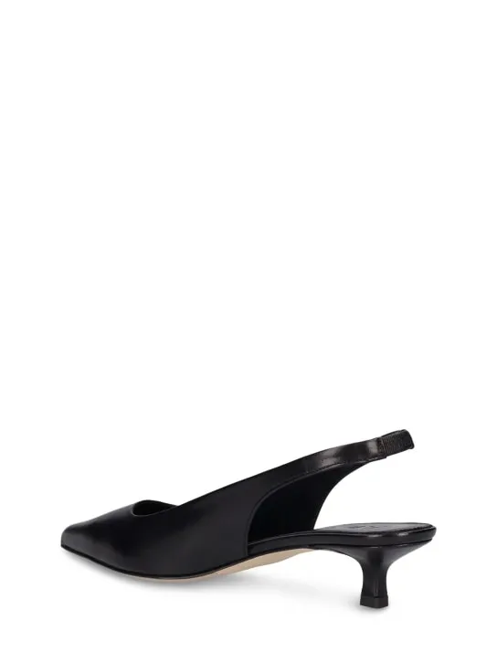 Aeyde   35mm Valerie leather slingback pumps 