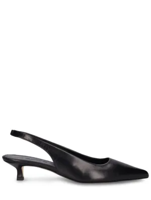 Aeyde   35mm Valerie leather slingback pumps 