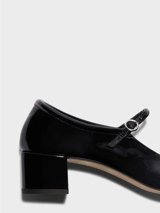 Aeyde   45mm Aline patent leather pumps 