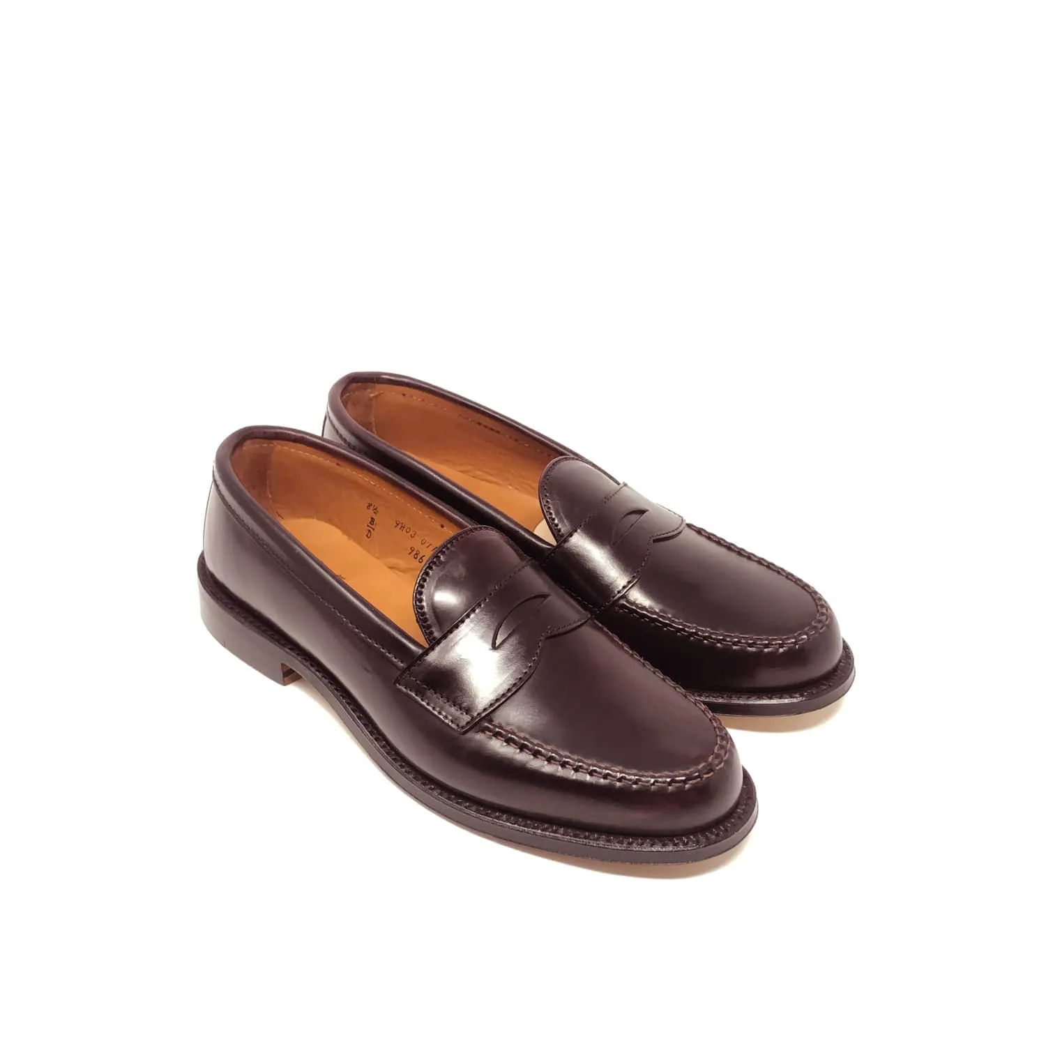 Alden 986 Handsewn Penny Loafer Color 8 Shell Cordovan