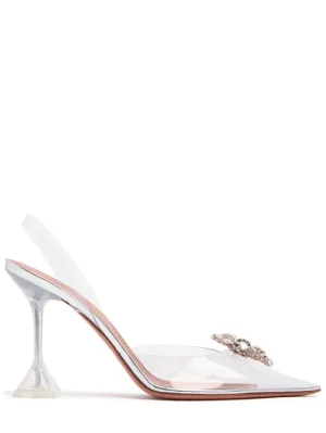 Amina Muaddi   95mm Rosie PVC slingback pumps 