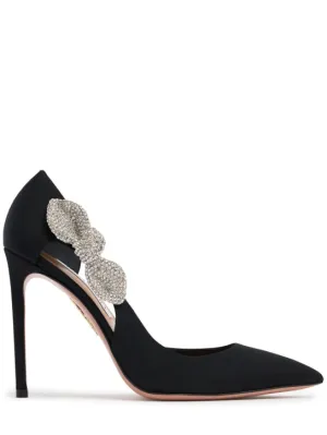 Aquazzura   105mm Very Bow Tie grosgrain pumps 