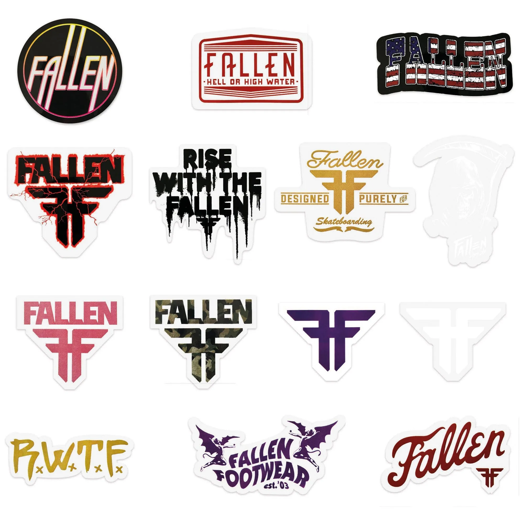 ASSORTED FALLEN FOOTWEAR STICKERS - PACK 1