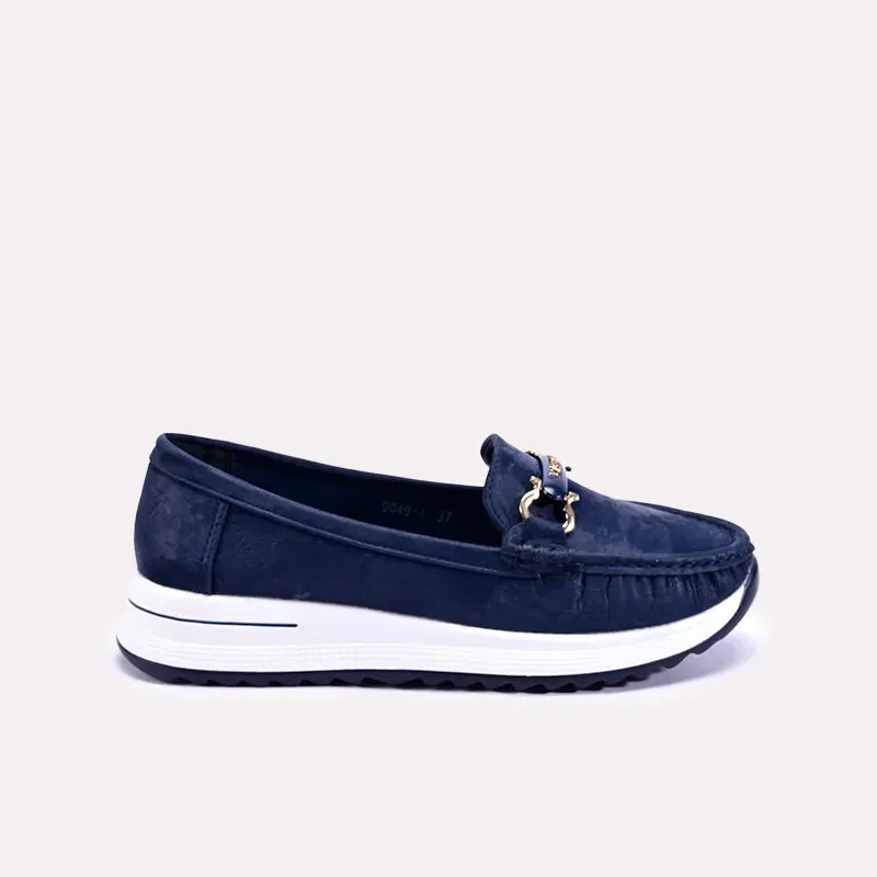 Athena Blue Fancy Loafer Pumps 0431339