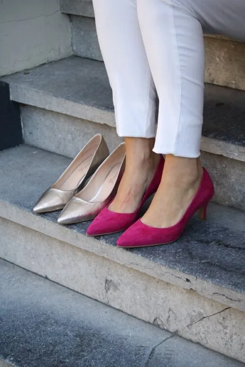 Babouche pumps goud