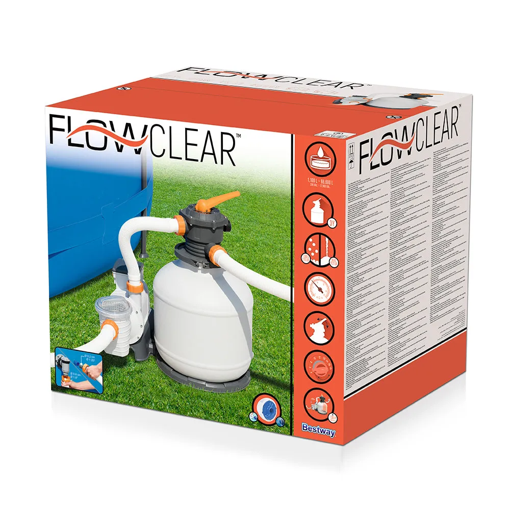 Bestway Pool Pump Sand Filter 3000GPH 11355L/H Pools Flowclear? Filters