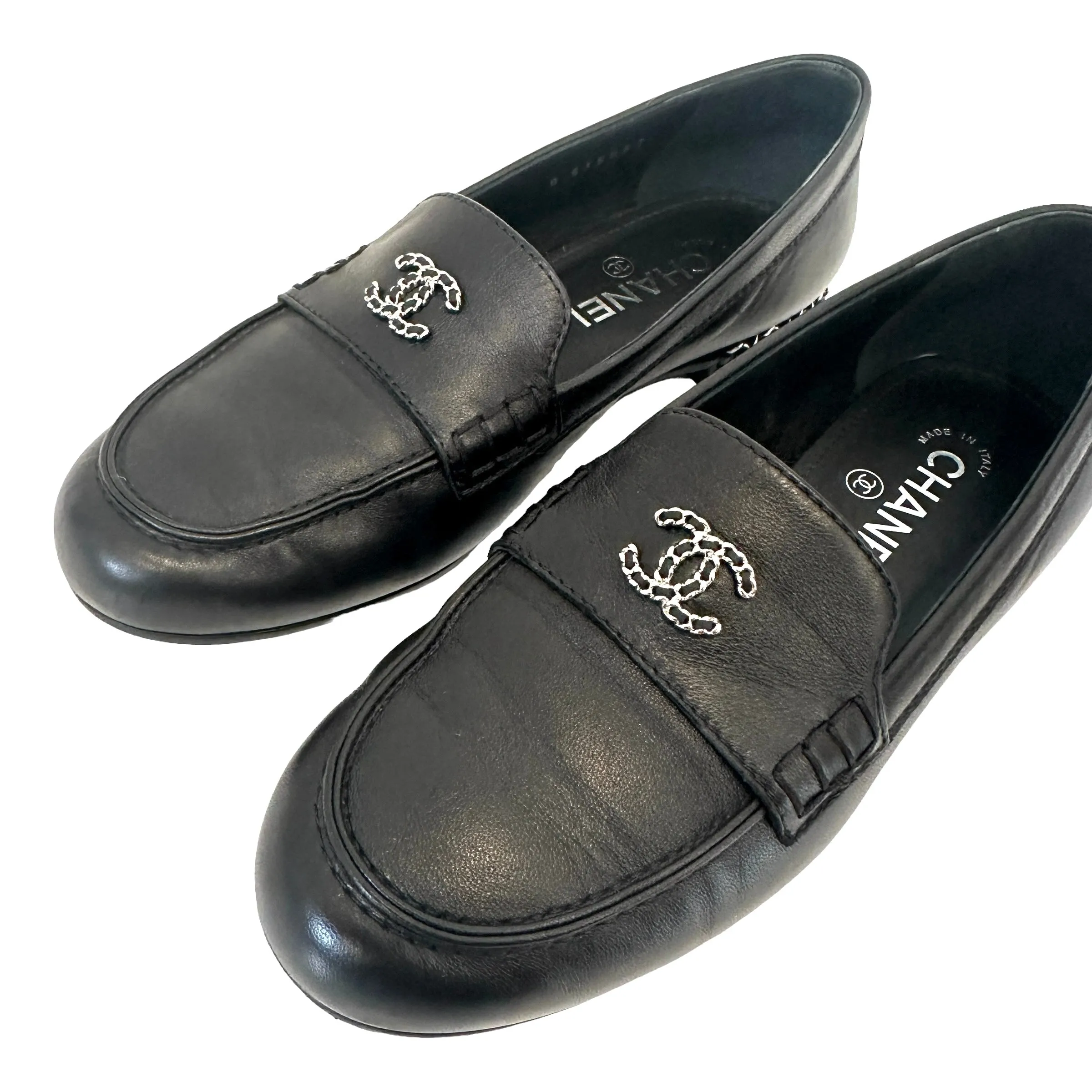 Black Logo Loafers - 8