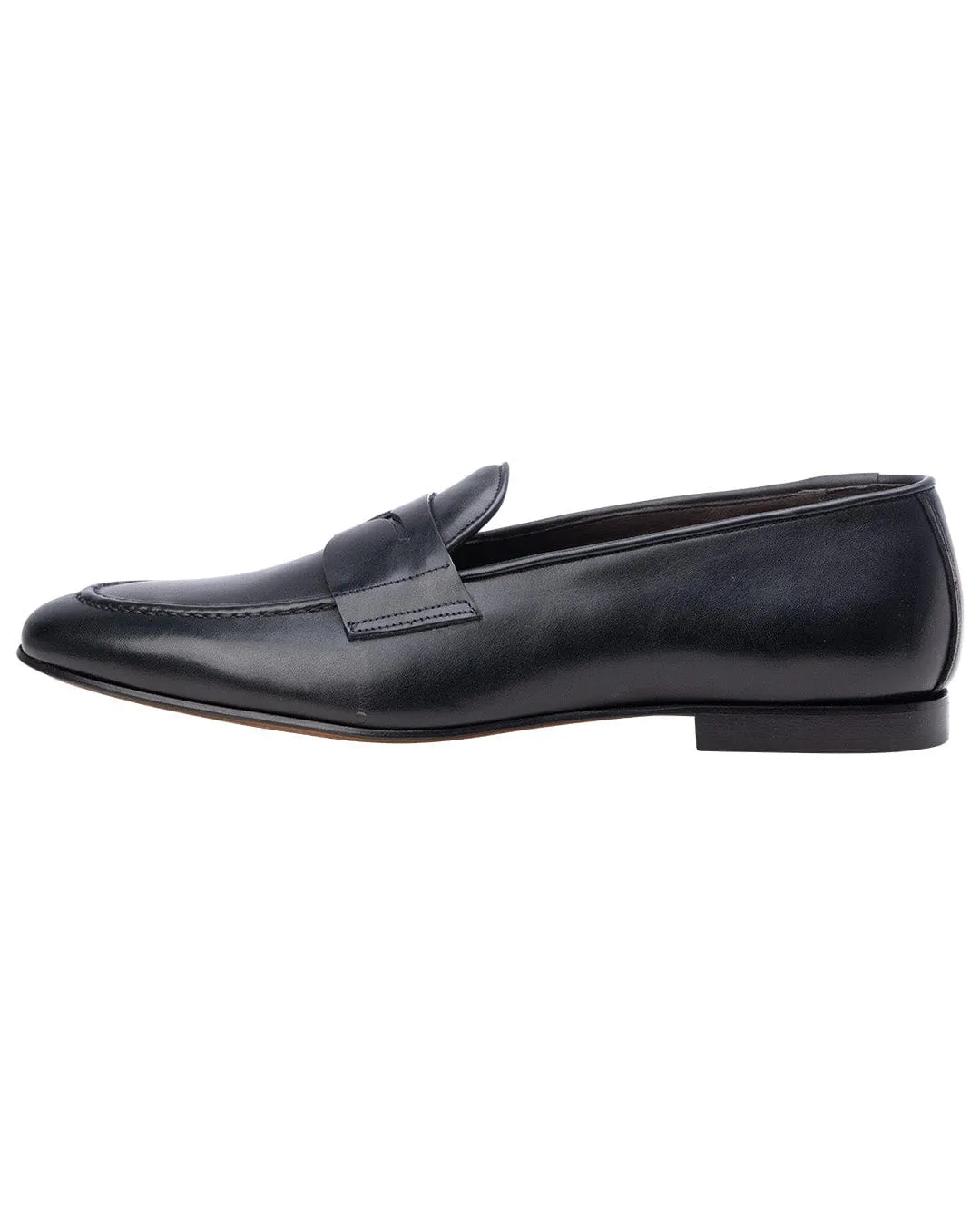 Black Made in Italy Penny Loafers