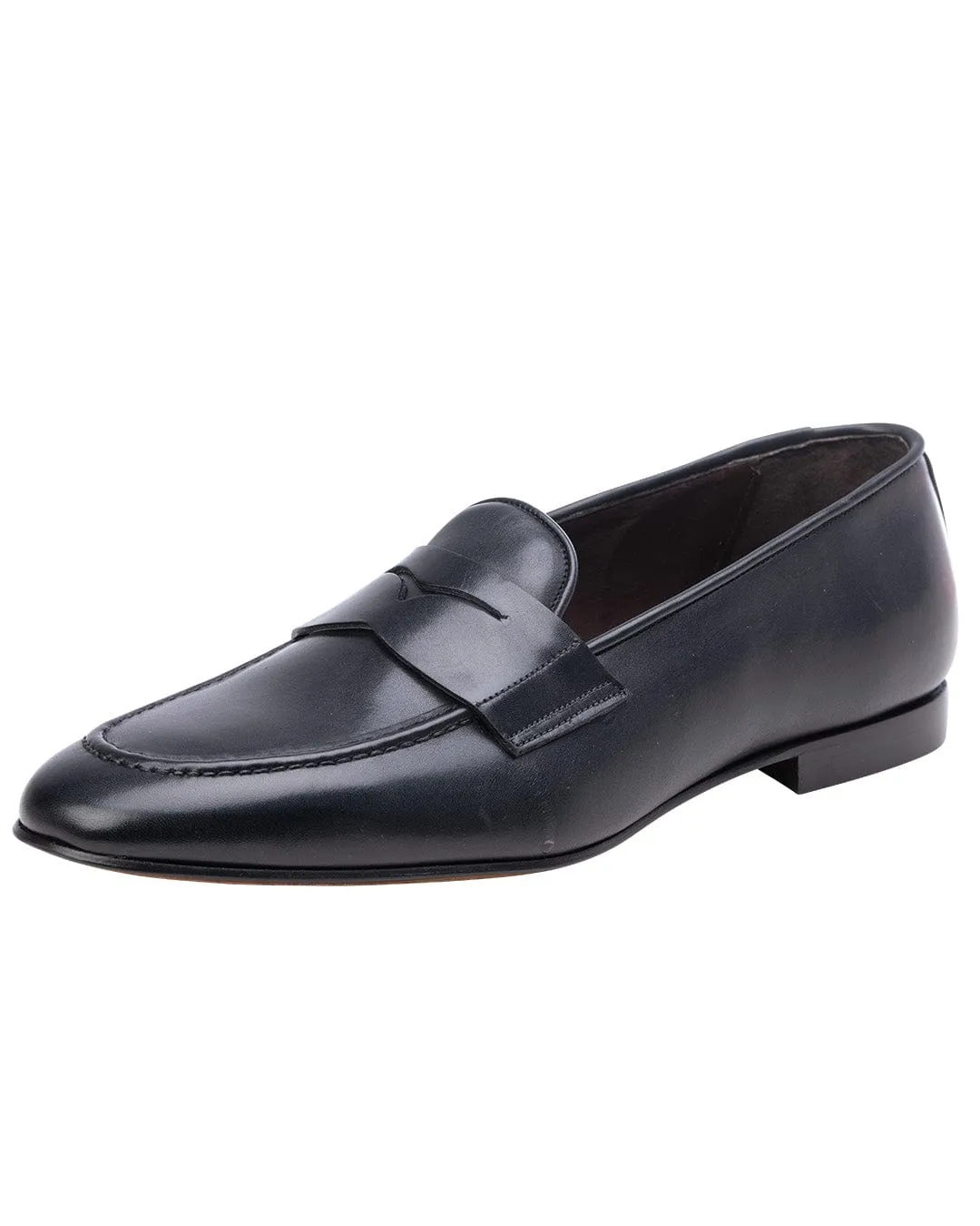 Black Made in Italy Penny Loafers