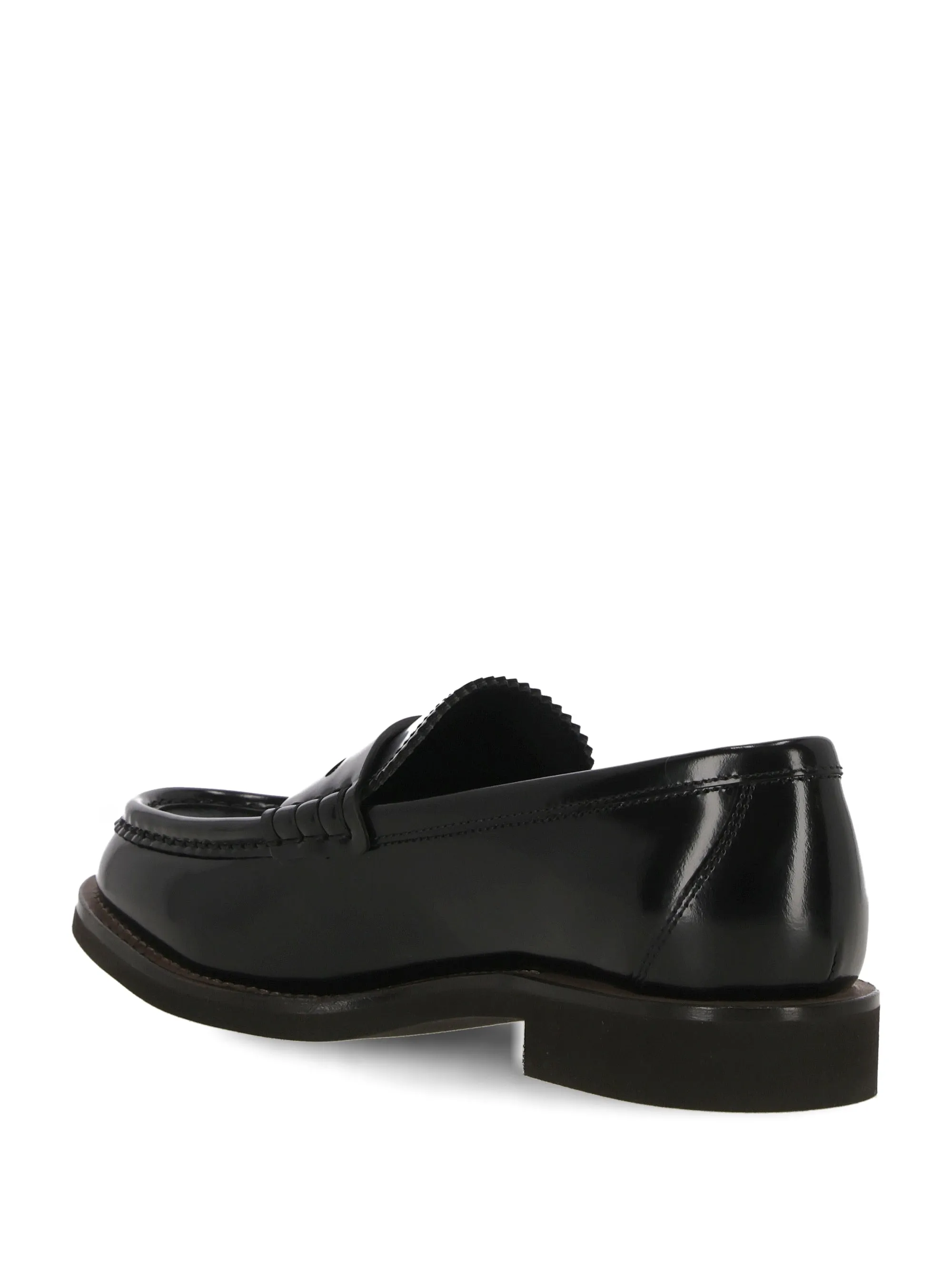 Black Monili Detail Loafers