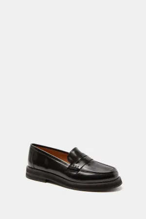 Black Patent Leather Sadie Loafers