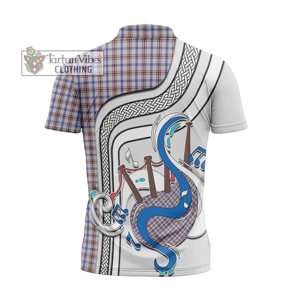 Boswell Tartan Zipper Polo Shirt with Epic Bagpipe Style