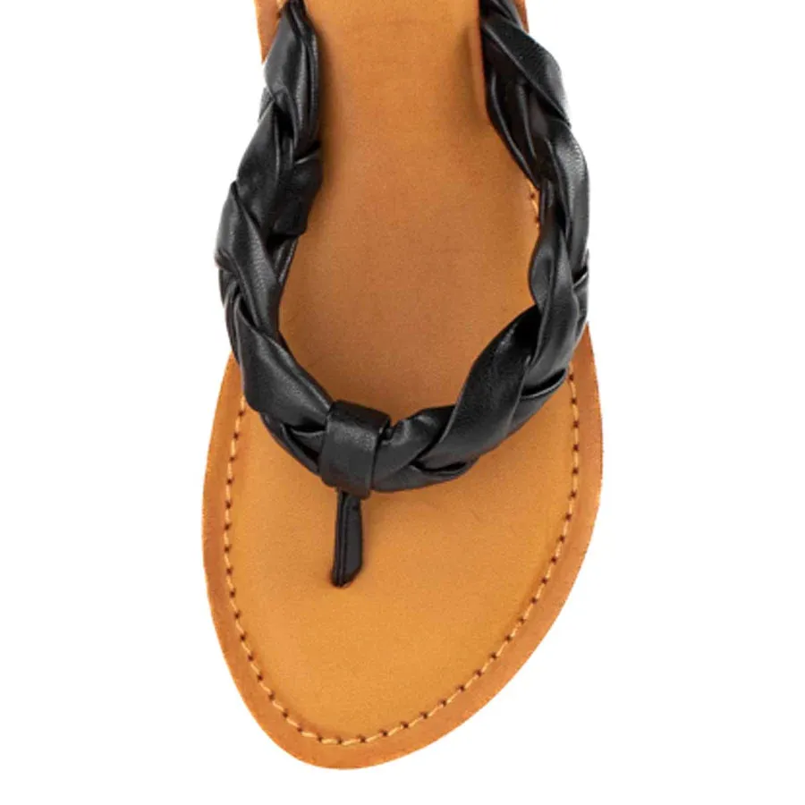 Braided Strap Sandals | Yellow Box Footwear | Dauphine | Black