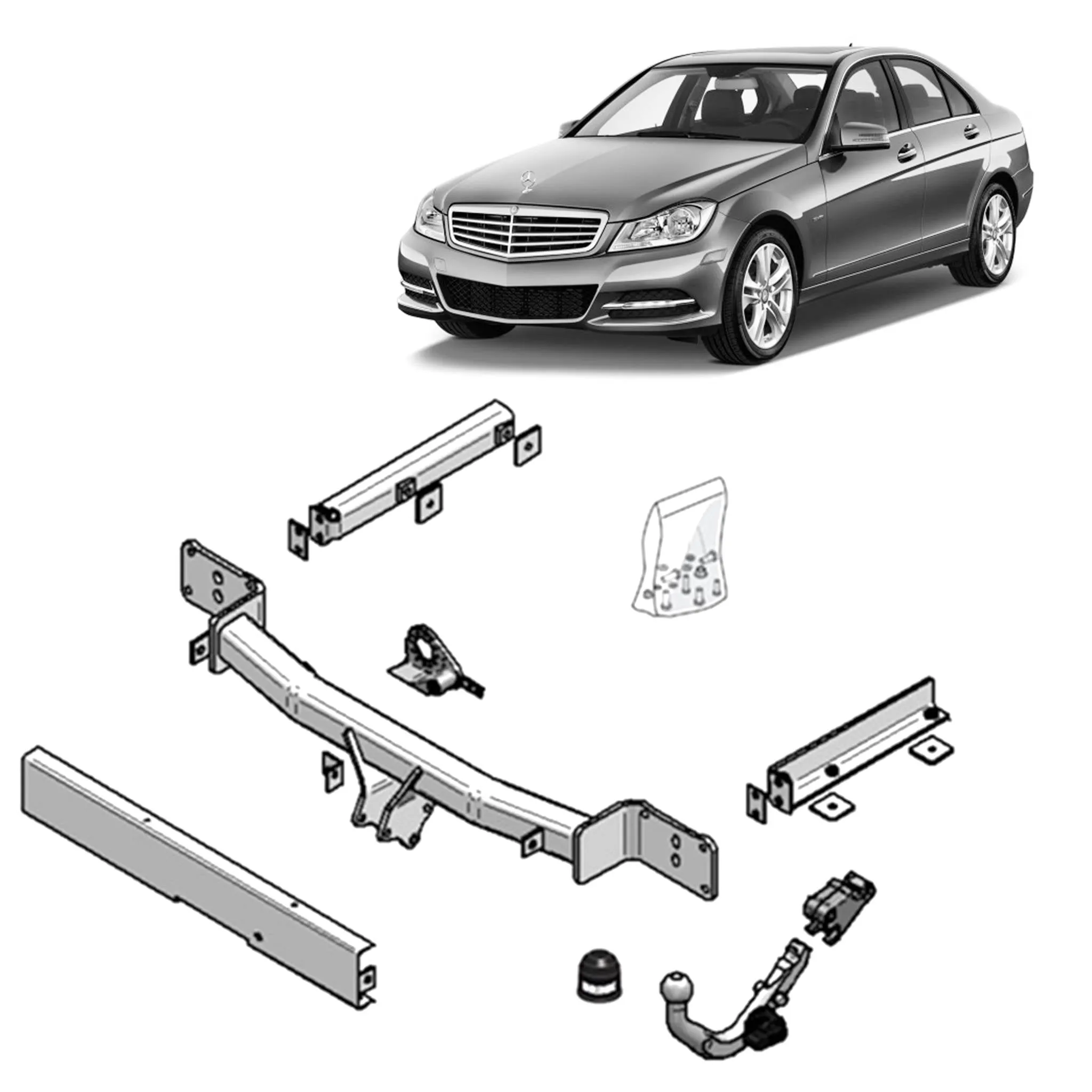 Brink Towbar for MERCEDES-BENZ C-CLASS (03/2001 - 08/2014), MERCEDES-BENZ C-CLASS (05/2000 - 02/2007)