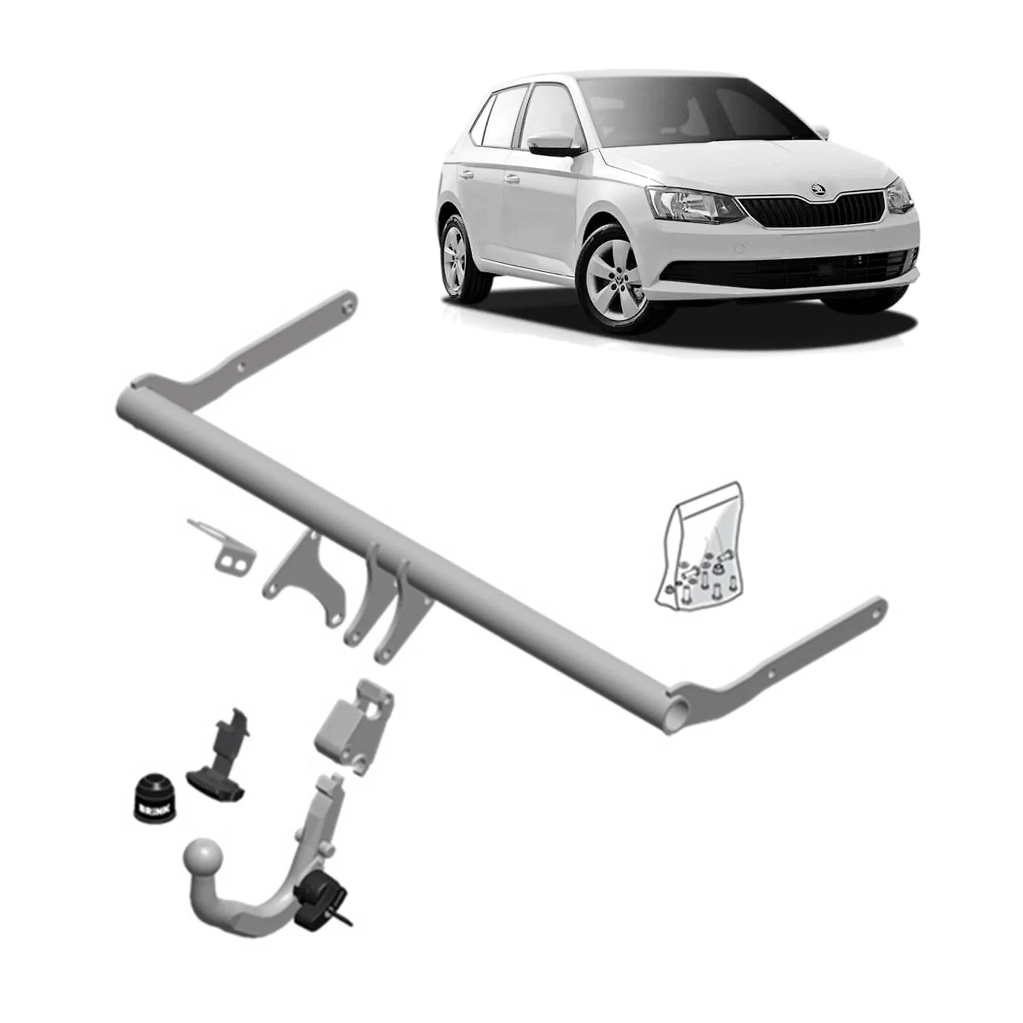 Brink Towbar for Skoda Fabia (08/2014 - 08/2018), Skoda Fabia (08/2014 - 08/2018)