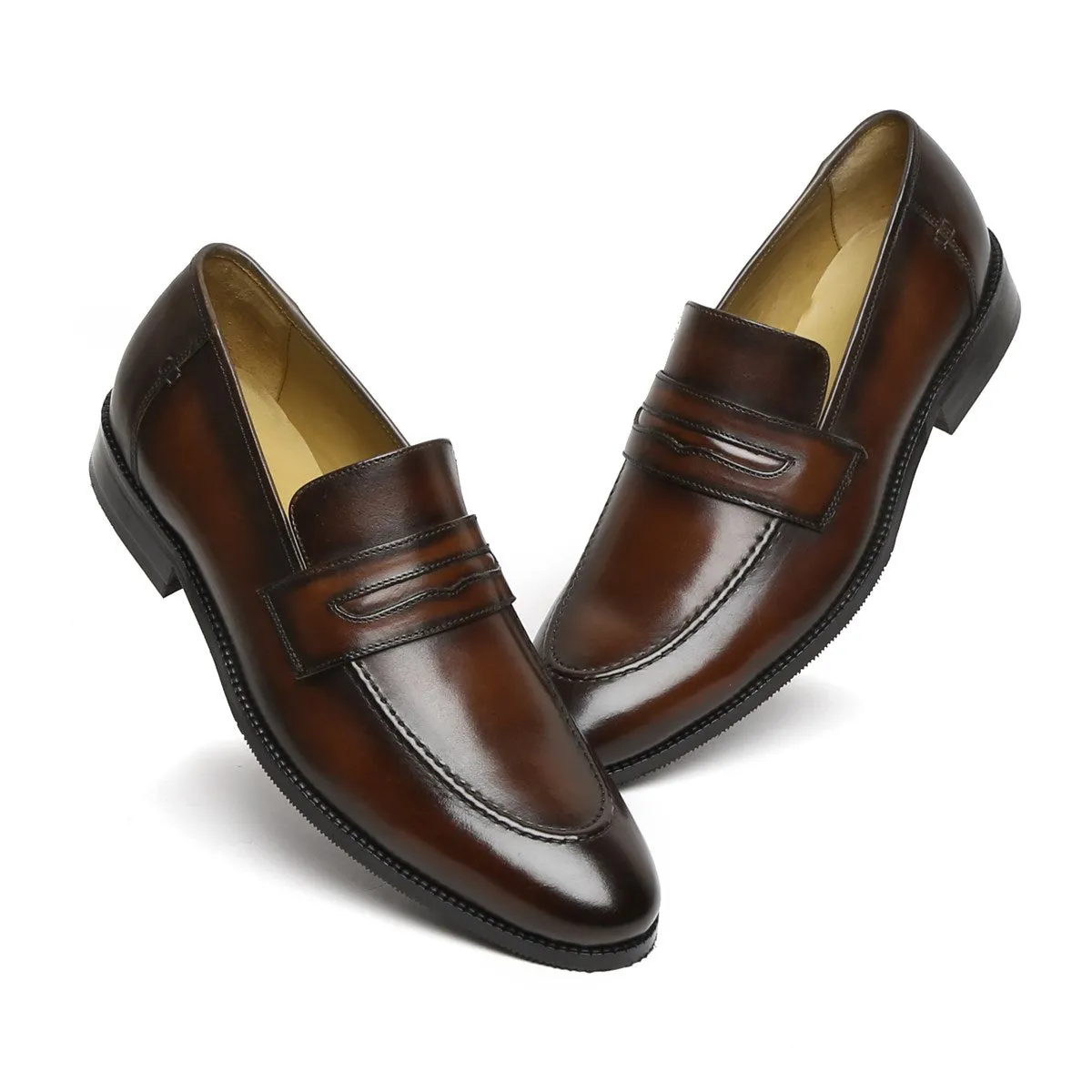 Brown Penny Loafers For Men