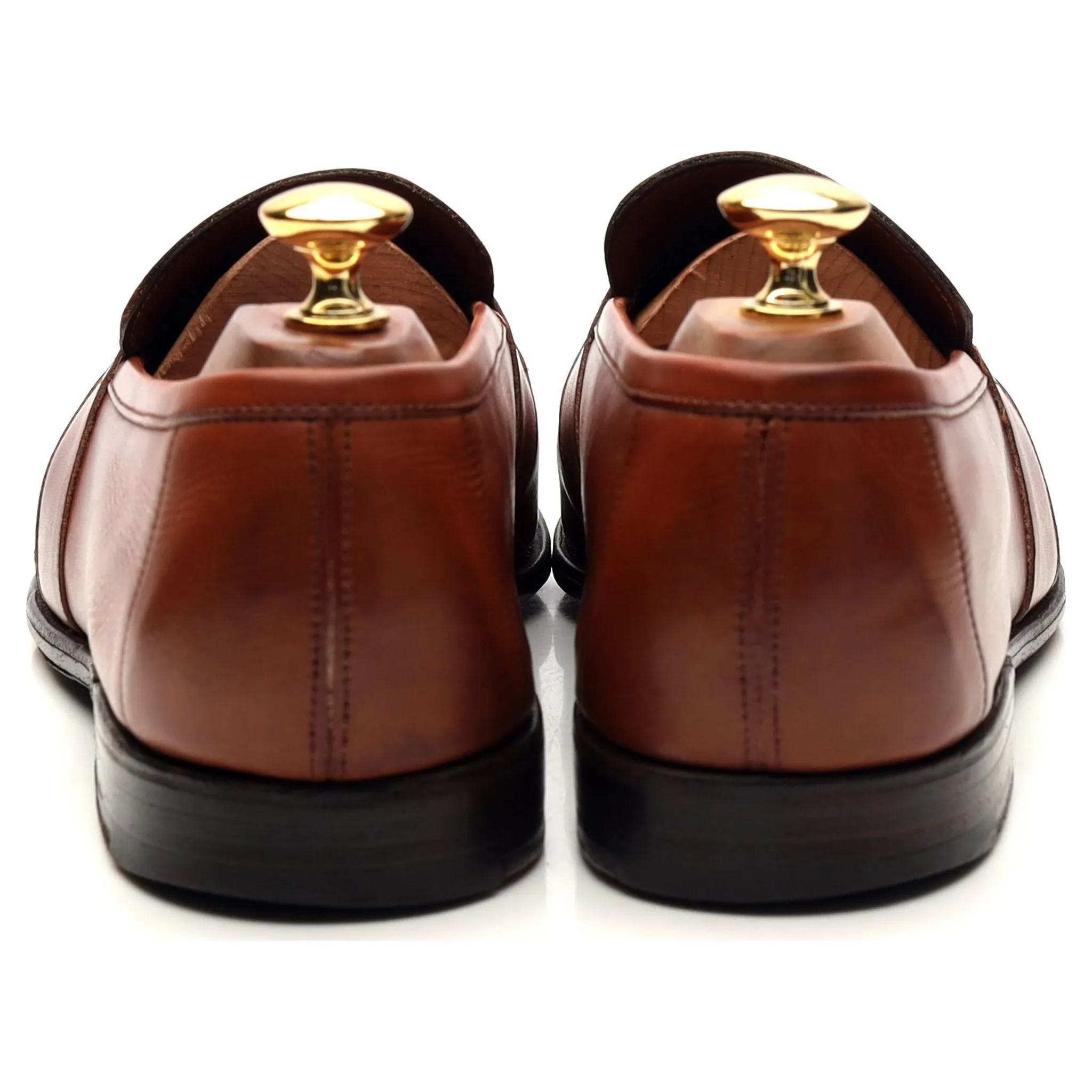 'Buckingham' Tan Brown Leather Loafers UK 9.5 E