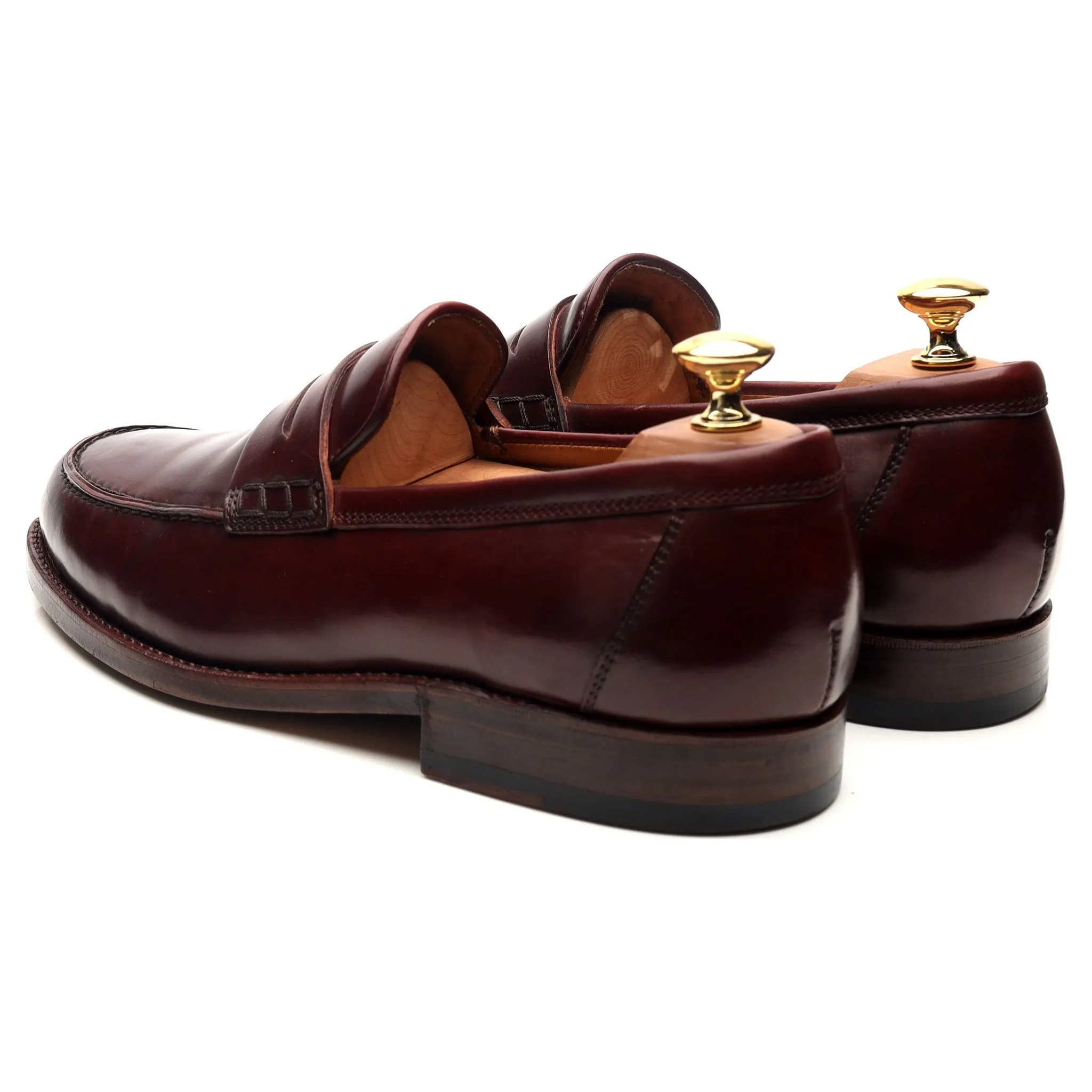 Burgundy Cordovan Leather Loafers UK 6