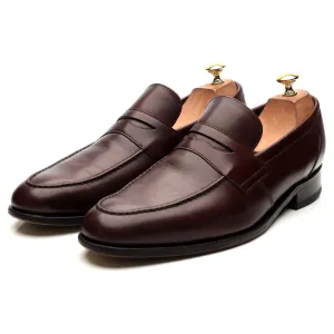 Burgundy Leather Loafers UK 10 F