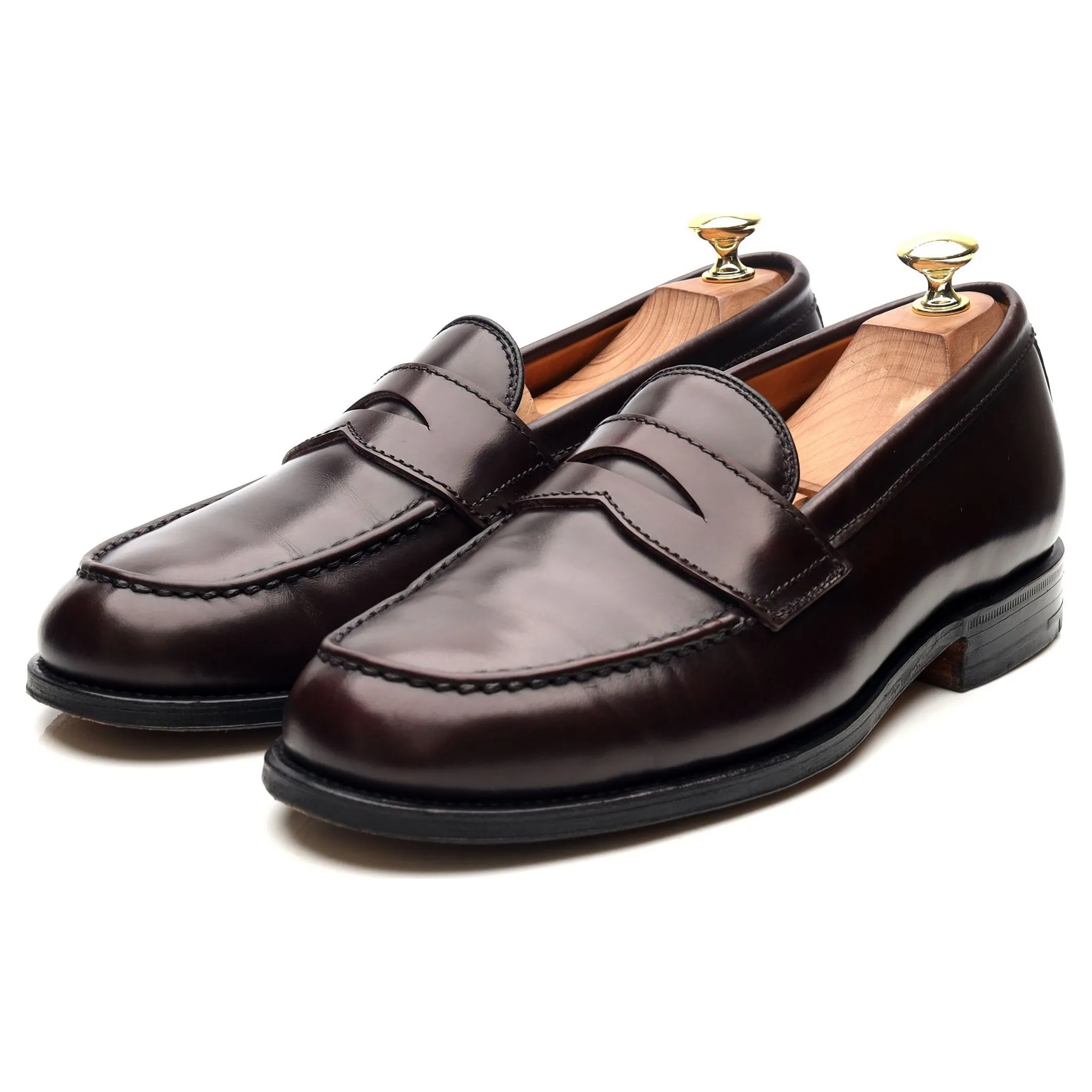 Burgundy Leather Loafers UK 8.5 F