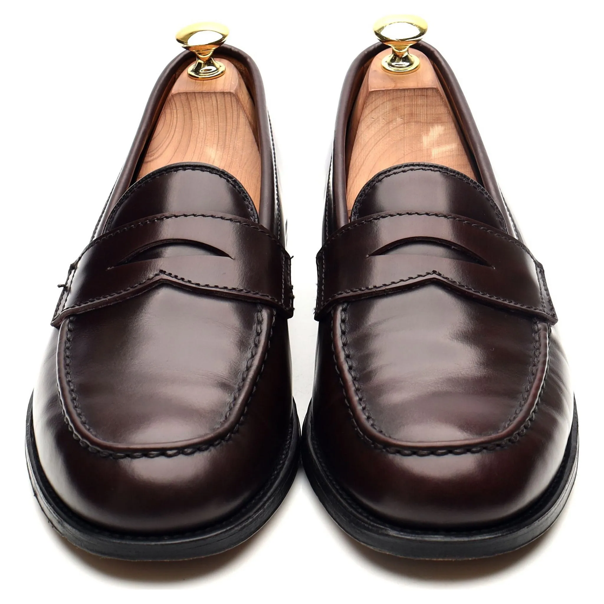 Burgundy Leather Loafers UK 8.5 F