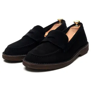 'Canal' Black Suede Loafers UK 8