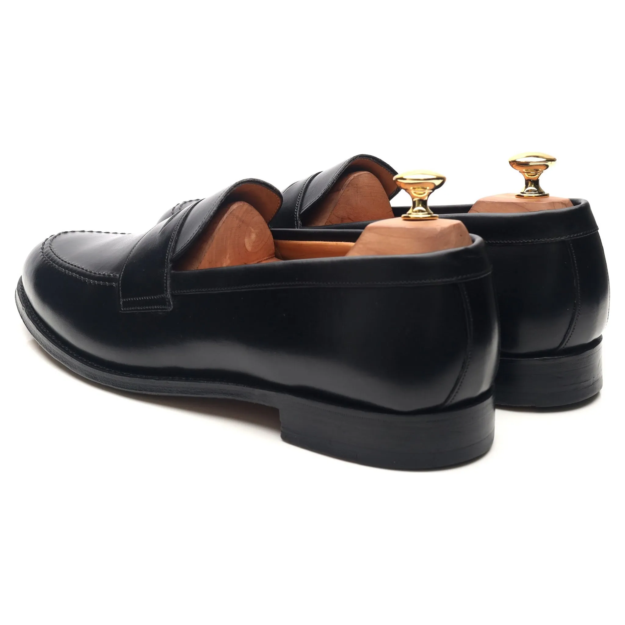 'Cannon' Black Leather Loafers UK 10 F