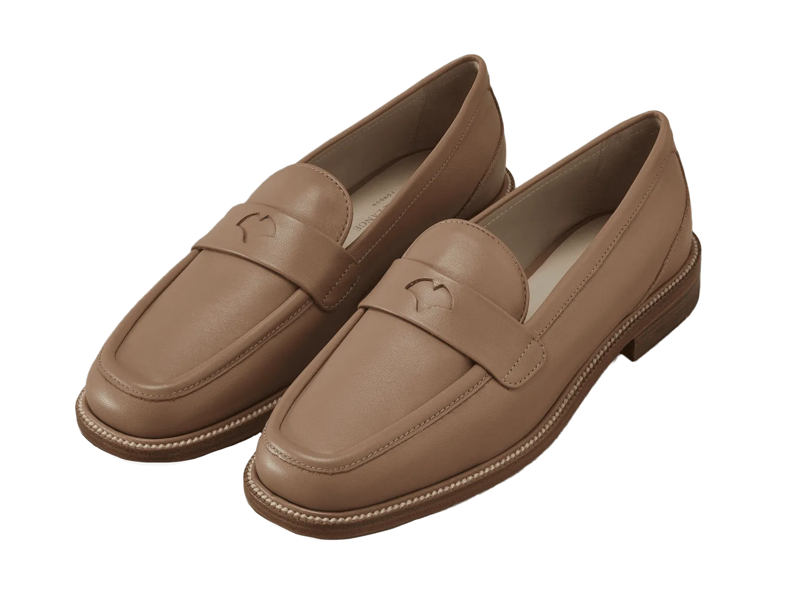 Charlotte Penny Loafers in Praline Matt Calfskin