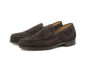 Chicago Penny Loafer - Charcoal Coarse Suede