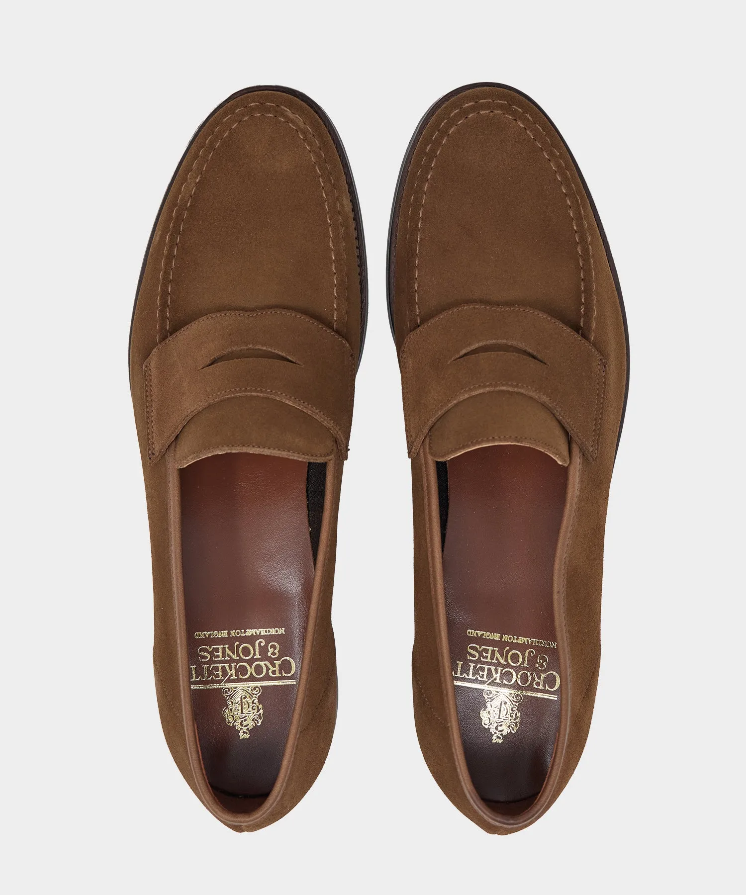 Crockett & Jones Harvard Loafer in Snuff Suede